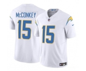 Youth Los Angeles Chargers #15 Ladd McConkey White 2024 Draft F.U.S.E Vapor Limited Football Stitched Jersey