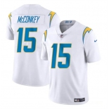 Youth Los Angeles Chargers #15 Ladd McConkey White 2024 Draft Vapor Limited Football Stitched Jersey