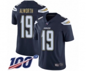 Youth Los Angeles Chargers #19 Lance Alworth Navy Blue Team Color Vapor Untouchable Limited Player 100th Season Football Jersey