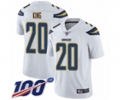 Youth Los Angeles Chargers #20 Desmond King White Vapor Untouchable Limited Player 100th Season Football Jersey