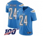 Youth Los Angeles Chargers #24 Trevor Williams Electric Blue Alternate Vapor Untouchable Limited Player 100th Season Football Jersey