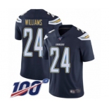 Youth Los Angeles Chargers #24 Trevor Williams Navy Blue Team Color Vapor Untouchable Limited Player 100th Season Football Jersey