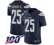 Youth Los Angeles Chargers #25 Melvin Gordon Navy Blue Team Color Vapor Untouchable Limited Player 100th Season Football Jersey