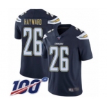 Youth Los Angeles Chargers #26 Casey Hayward Navy Blue Team Color Vapor Untouchable Limited Player 100th Season Football Jersey