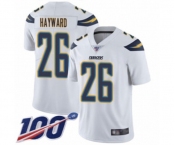 Youth Los Angeles Chargers #26 Casey Hayward White Vapor Untouchable Limited Player 100th Season Football Jersey