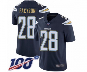 Youth Los Angeles Chargers #28 Brandon Facyson Navy Blue Team Color Vapor Untouchable Limited Player 100th Season Football Jersey