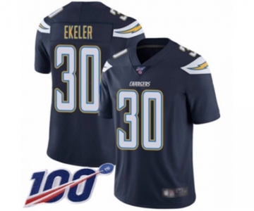 Youth Los Angeles Chargers #30 Austin Ekeler Navy Blue Team Color Vapor Untouchable Limited Player 100th Season Football Jersey