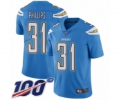 Youth Los Angeles Chargers #31 Adrian Phillips Electric Blue Alternate Vapor Untouchable Limited Player 100th Season Football Jersey