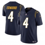 Youth Los Angeles Chargers #4 Gus Edwards Navy Vapor Untouchable Limited Football Stitched Jersey