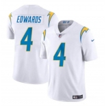 Youth Los Angeles Chargers #4 Gus Edwards White Vapor Untouchable Limited Football Stitched Jersey