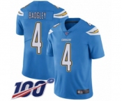 Youth Los Angeles Chargers #4 Michael Badgley Electric Blue Alternate Vapor Untouchable Limited Player 100th Season Football Jersey