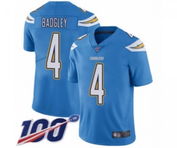 Youth Los Angeles Chargers #4 Michael Badgley Electric Blue Alternate Vapor Untouchable Limited Player 100th Season Football Jersey