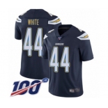 Youth Los Angeles Chargers #44 Kyzir White Navy Blue Team Color Vapor Untouchable Limited Player 100th Season Football Jersey