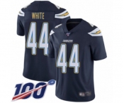 Youth Los Angeles Chargers #44 Kyzir White Navy Blue Team Color Vapor Untouchable Limited Player 100th Season Football Jersey