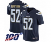 Youth Los Angeles Chargers #52 Denzel Perryman Navy Blue Team Color Vapor Untouchable Limited Player 100th Season Football Jersey