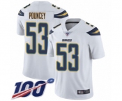 Youth Los Angeles Chargers #53 Mike Pouncey White Vapor Untouchable Limited Player 100th Season Football Jersey