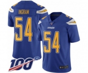 Youth Los Angeles Chargers #54 Melvin Ingram Limited Electric Blue Rush Vapor Untouchable 100th Season Football Jersey