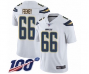 Youth Los Angeles Chargers #66 Dan Feeney White Vapor Untouchable Limited Player 100th Season Football Jersey