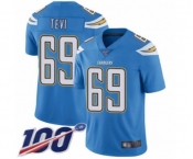 Youth Los Angeles Chargers #69 Sam Tevi Electric Blue Alternate Vapor Untouchable Limited Player 100th Season Football Jersey