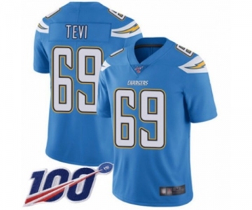 Youth Los Angeles Chargers #69 Sam Tevi Electric Blue Alternate Vapor Untouchable Limited Player 100th Season Football Jersey