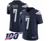 Youth Los Angeles Chargers #7 Doug Flutie Navy Blue Team Color Vapor Untouchable Limited Player 100th Season Football Jersey