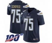 Youth Los Angeles Chargers #75 Michael Schofield Navy Blue Team Color Vapor Untouchable Limited Player 100th Season Football Jersey