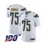 Youth Los Angeles Chargers #75 Michael Schofield White Vapor Untouchable Limited Player 100th Season Football Jersey