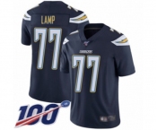 Youth Los Angeles Chargers #77 Forrest Lamp Navy Blue Team Color Vapor Untouchable Limited Player 100th Season Football Jersey