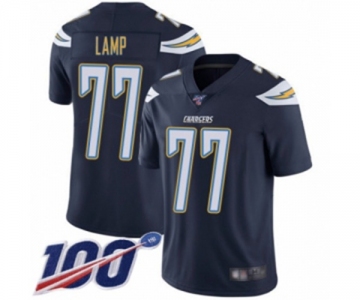 Youth Los Angeles Chargers #77 Forrest Lamp Navy Blue Team Color Vapor Untouchable Limited Player 100th Season Football Jersey