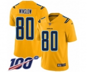 Youth Los Angeles Chargers #80 Kellen Winslow Limited Gold Inverted Legend 100th Season Football Jersey