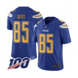 Youth Los Angeles Chargers #85 Antonio Gates Limited Electric Blue Rush Vapor Untouchable 100th Season Football Jersey