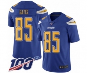 Youth Los Angeles Chargers #85 Antonio Gates Limited Electric Blue Rush Vapor Untouchable 100th Season Football Jersey