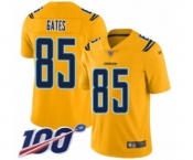 Youth Los Angeles Chargers #85 Antonio Gates Limited Gold Inverted Legend 100th Season Football Jersey