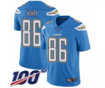 Youth Los Angeles Chargers #86 Hunter Henry Electric Blue Alternate Vapor Untouchable Limited Player 100th Season Football Jersey