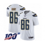 Youth Los Angeles Chargers #86 Hunter Henry White Vapor Untouchable Limited Player 100th Season Football Jersey