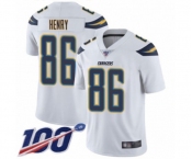 Youth Los Angeles Chargers #86 Hunter Henry White Vapor Untouchable Limited Player 100th Season Football Jersey