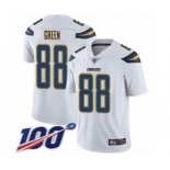 Youth Los Angeles Chargers #88 Virgil Green White Vapor Untouchable Limited Player 100th Season Football Jersey