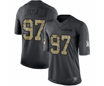 Youth Los Angeles Chargers #97 Joey Bosa Limited Black 2016 Salute to Service Football Jersey