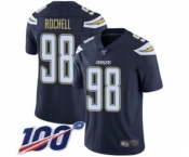 Youth Los Angeles Chargers #98 Isaac Rochell Navy Blue Team Color Vapor Untouchable Limited Player 100th Season Football Jersey