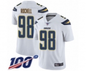 Youth Los Angeles Chargers #98 Isaac Rochell White Vapor Untouchable Limited Player 100th Season Football Jersey