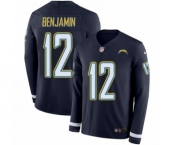 Youth Nike Los Angeles Chargers #12 Travis Benjamin Limited Navy Blue Therma Long Sleeve NFL Jersey