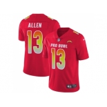 Youth Nike Los Angeles Chargers #13 Keenan Allen Red Stitched NFL Limited AFC 2018 Pro Bowl Jersey