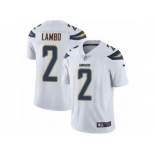 Youth Nike Los Angeles Chargers #2 Josh Lambo Limited White NFL Jersey