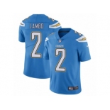 Youth Nike Los Angeles Chargers #2 Josh Lambo Vapor Untouchable Limited Electric Blue Alternate NFL Jersey