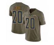 Youth Nike Los Angeles Chargers #20 Desmond King Limited Olive 2017 Salute to Service NFL Jersey