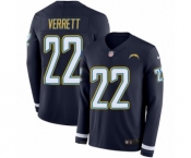 Youth Nike Los Angeles Chargers #22 Jason Verrett Limited Navy Blue Therma Long Sleeve NFL Jersey