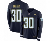 Youth Nike Los Angeles Chargers #30 Austin Ekeler Limited Navy Blue Therma Long Sleeve NFL Jersey