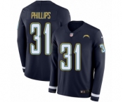 Youth Nike Los Angeles Chargers #31 Adrian Phillips Limited Navy Blue Therma Long Sleeve NFL Jersey