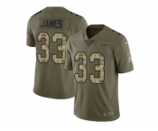 Youth Nike Los Angeles Chargers #33 Derwin James Olive Camo Stitched NFL Limited 2017 Salute to Service Jersey