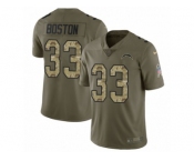 Youth Nike Los Angeles Chargers #33 Tre Boston Limited Olive Camo 2017 Salute to Service NFL Jersey